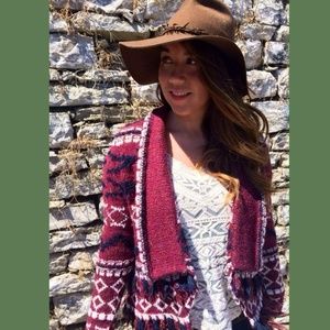 Anthropologie Fringed Vera's cardigan by Mothl